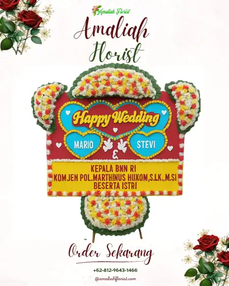 Papan Bunga Pernikahan Majakerta